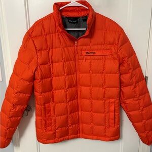 Marmot Vibrant Orange Puffer Jacket